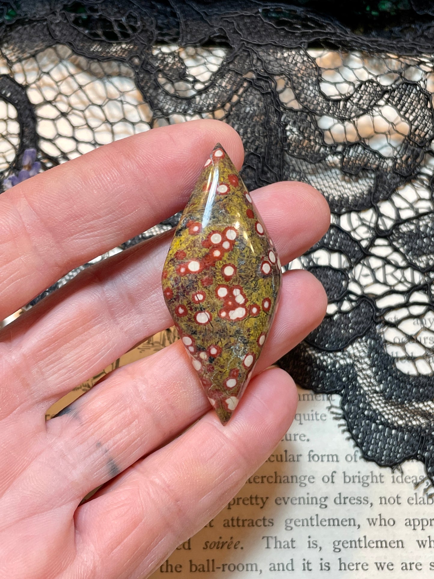 Jasper (Guadalupe Poppy Jasper) Cabochon