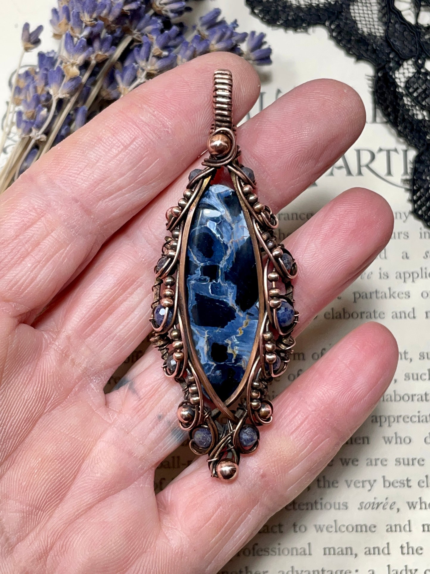 Pietersite Pendant in Copper