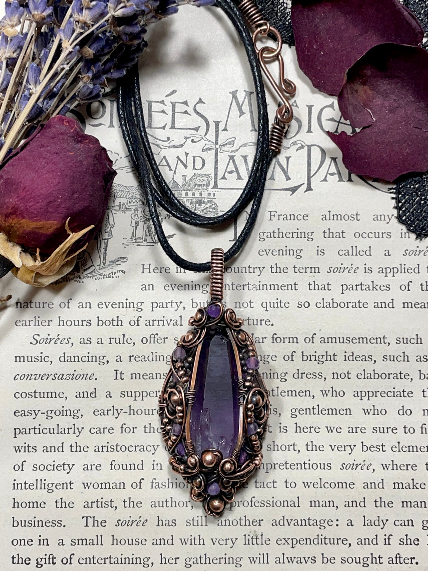 Amethyst (Tutu Amethyst) Pendant in Copper