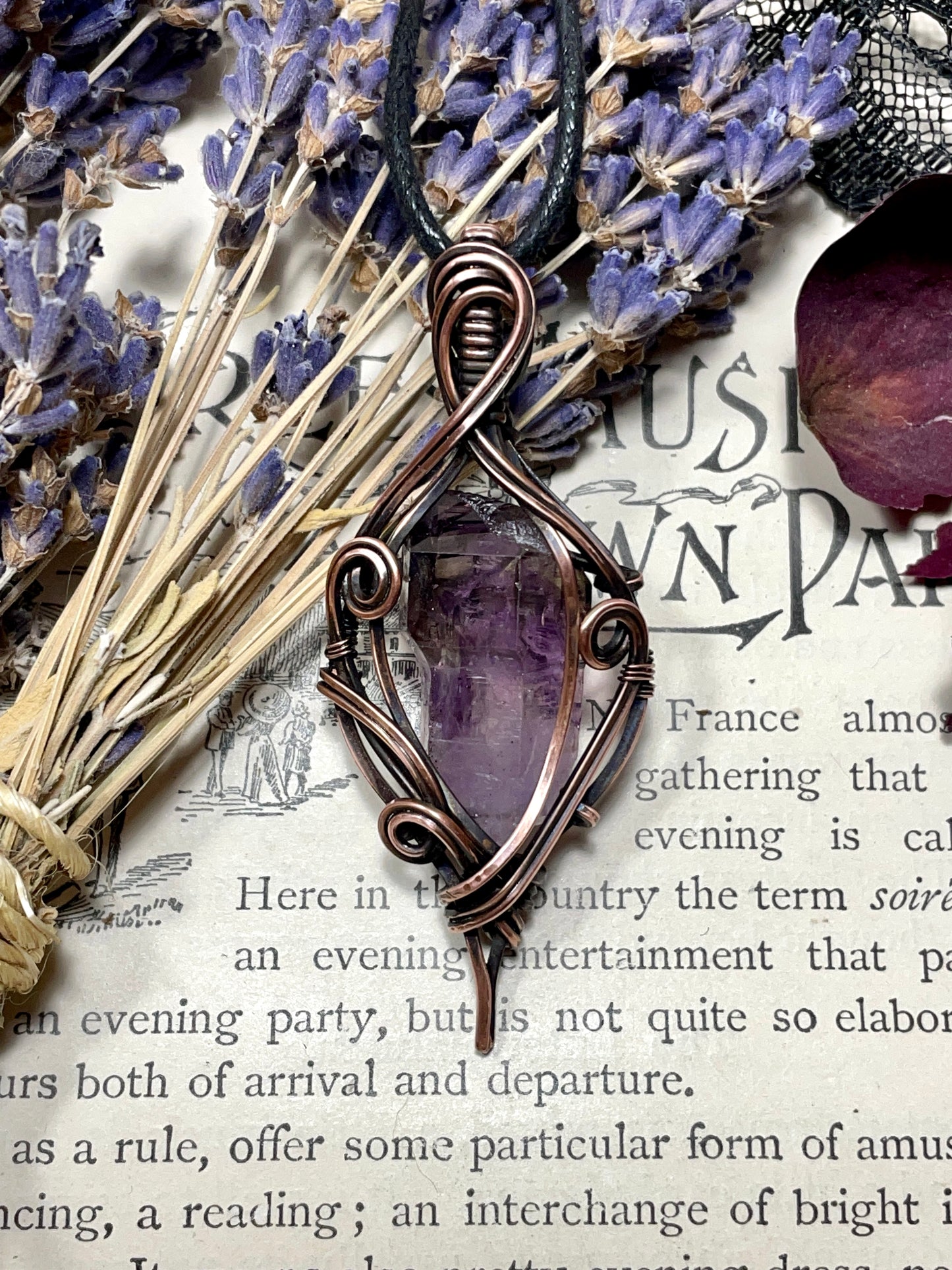 Amethyst (Shangaan Amethyst Crystal Point) in Copper