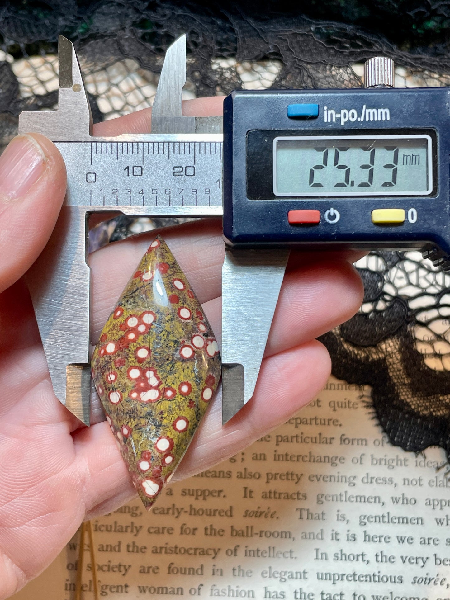 Jasper (Guadalupe Poppy Jasper) Cabochon