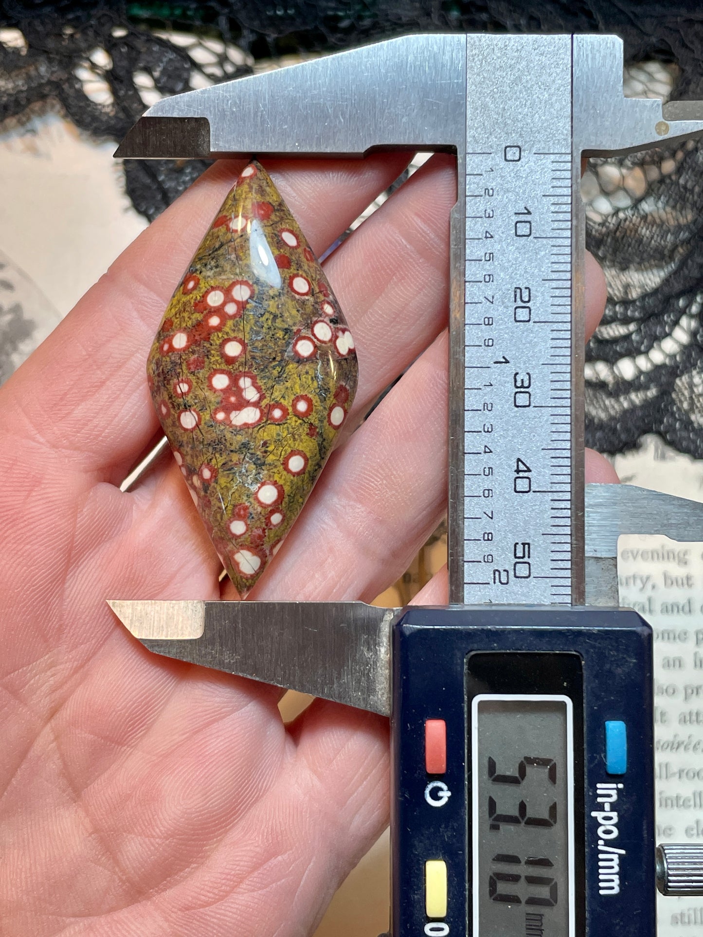 Jasper (Guadalupe Poppy Jasper) Cabochon