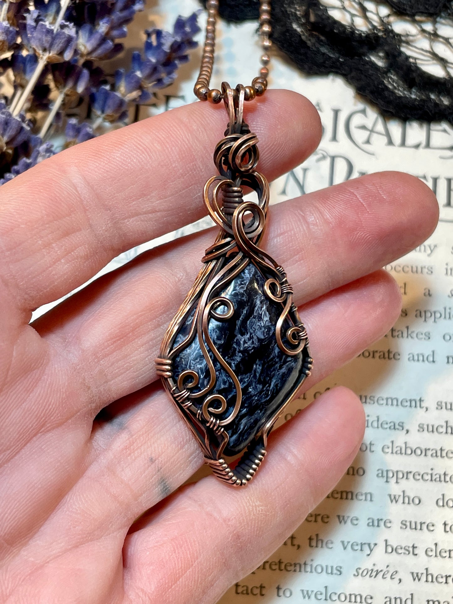 Pietersite Pendant in Copper