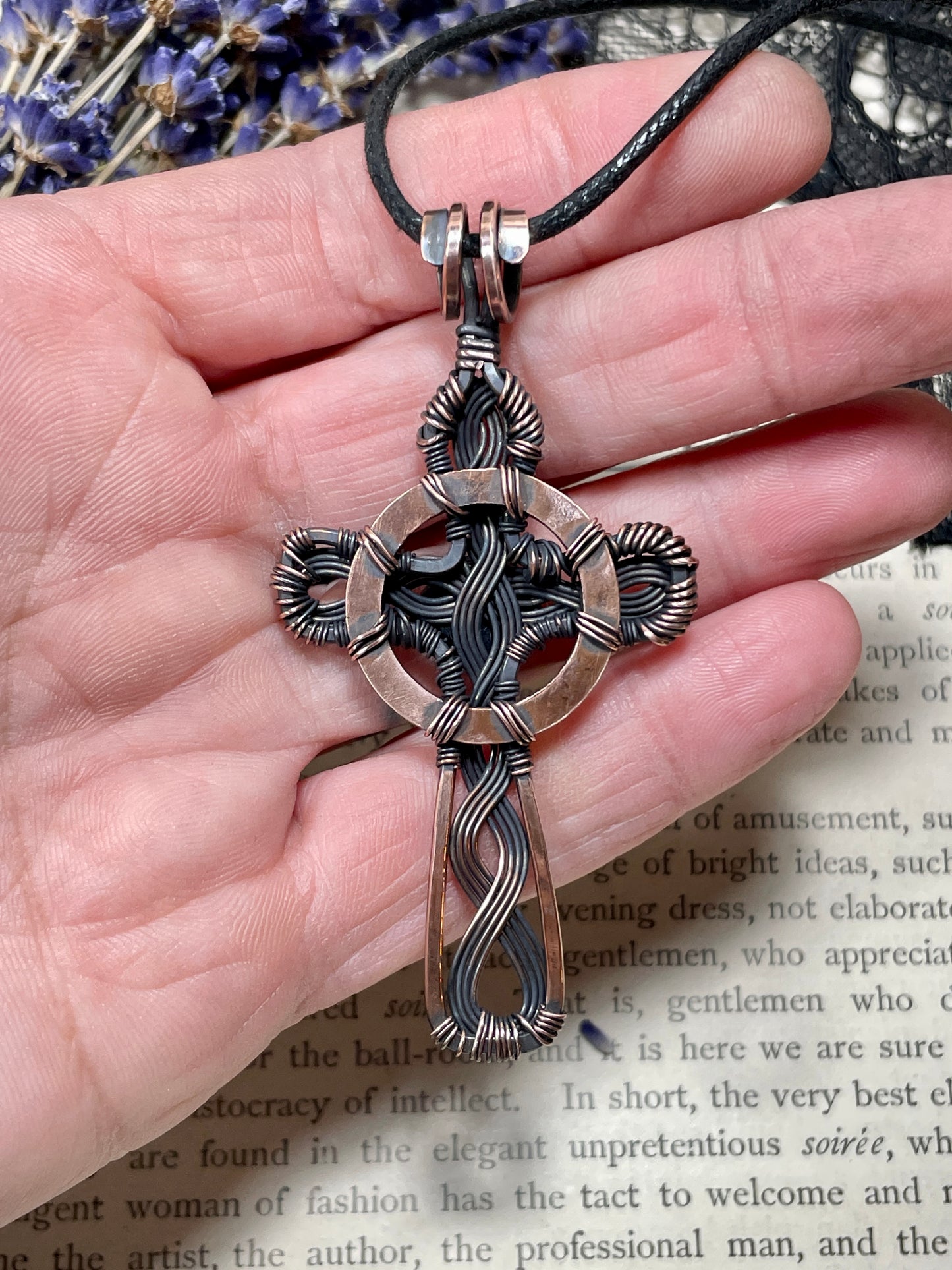 Onyx Celtic Cross Pendant