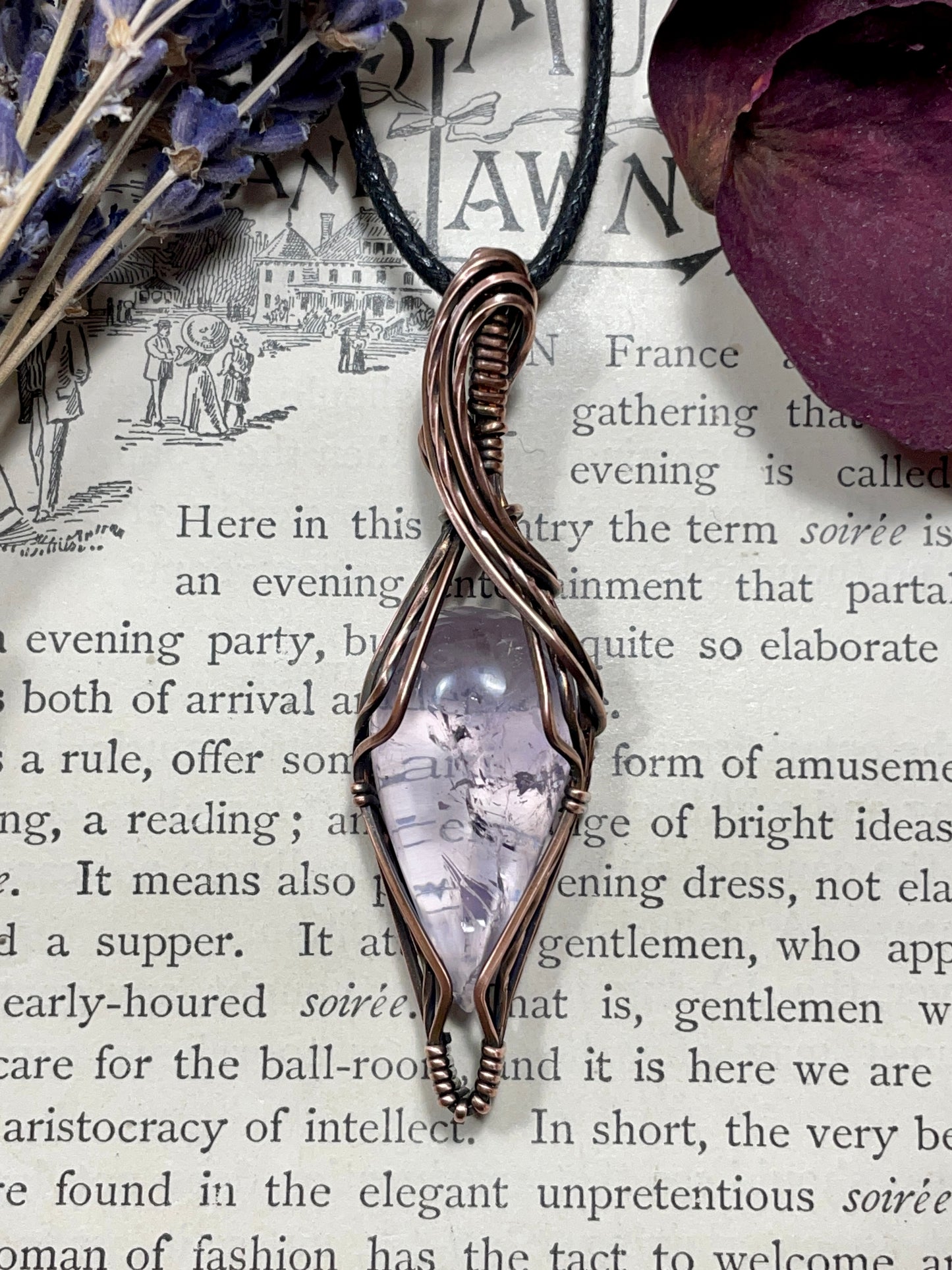 Amethyst Pendant in Copper