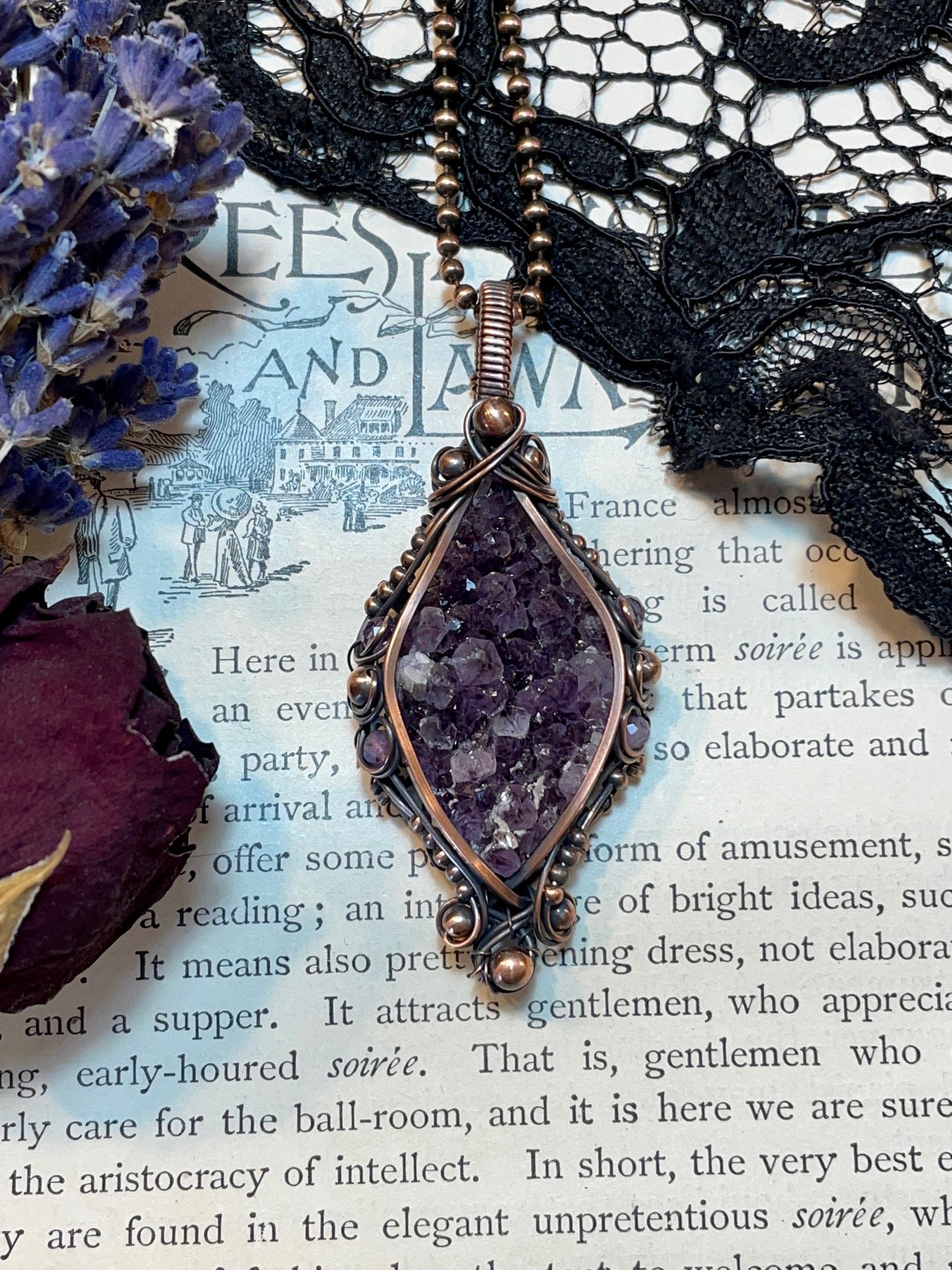 Amethyst (Thunder Bay, Ontario Amethyst Cluster) in Copper