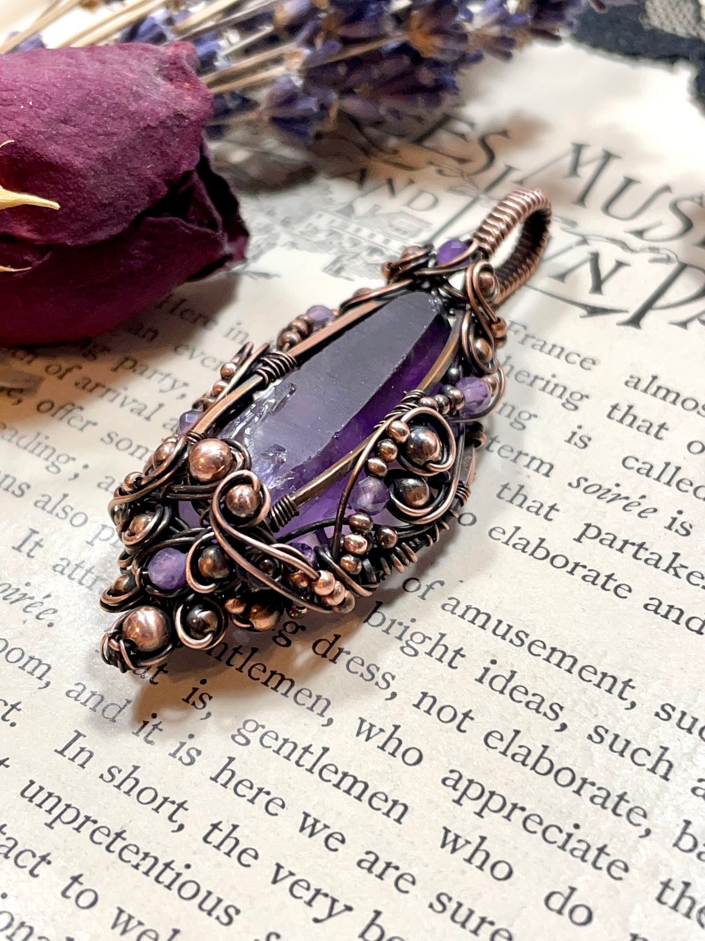 Amethyst (Tutu Amethyst) Pendant in Copper