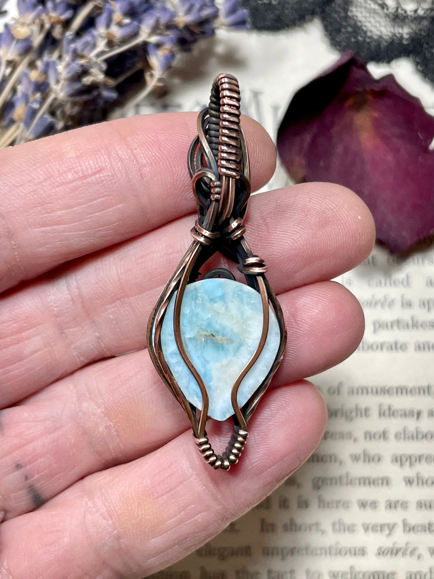 Larimar Pendant in Copper