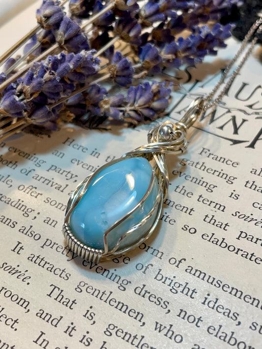 Larimar Pendant in Sterling Silver