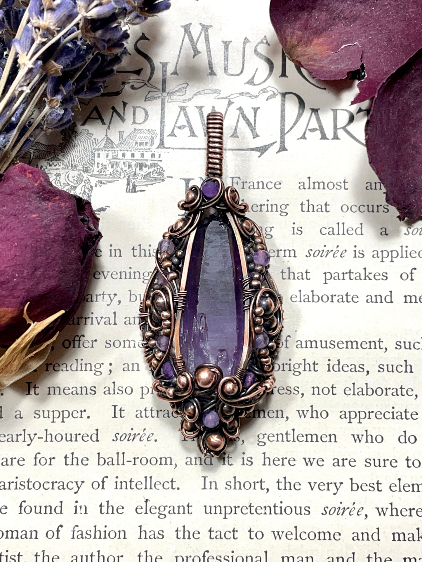 Amethyst (Tutu Amethyst) Pendant in Copper