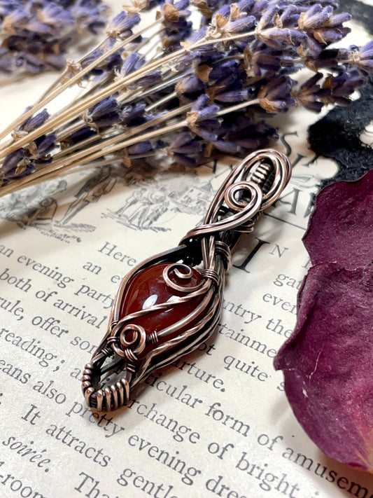 Carnelian Pendant in Copper