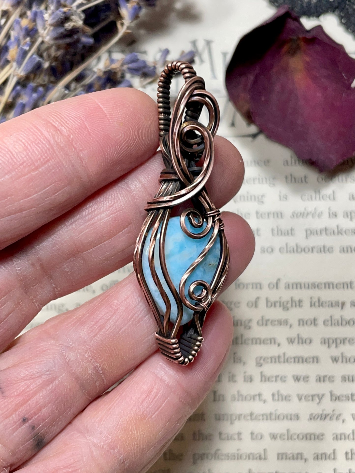 Larimar Pendant in Copper