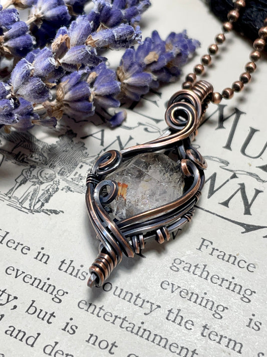 Smokey Quartz Crystal in Copper
