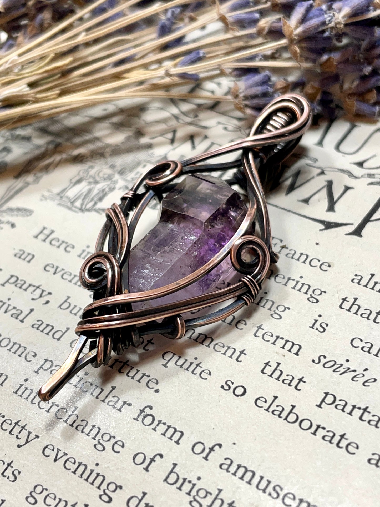 Amethyst (Shangaan Amethyst Crystal Point) in Copper