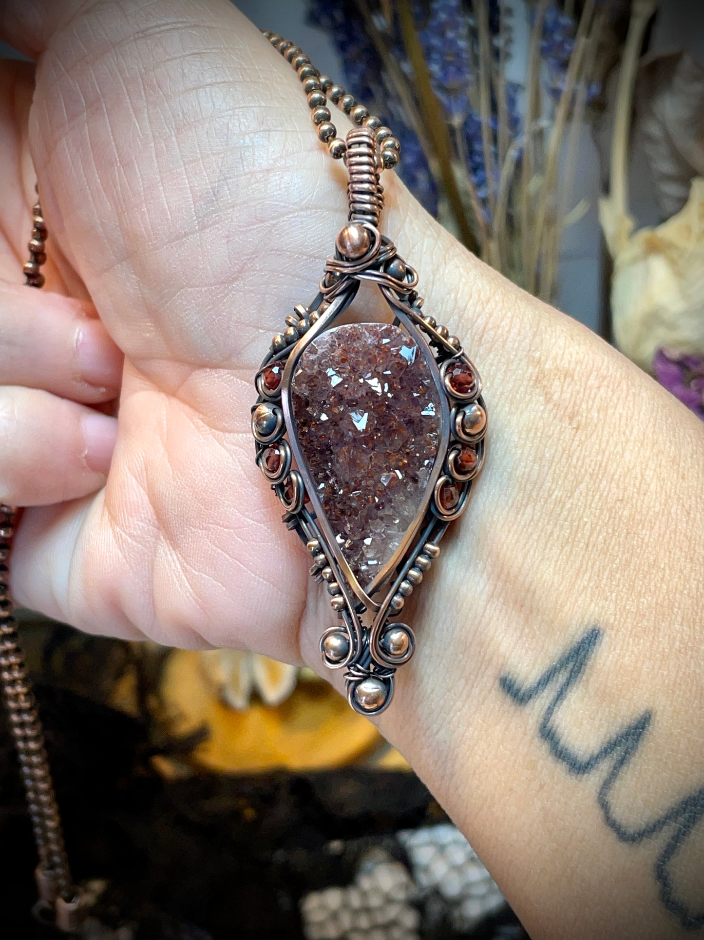 Amethyst (Thunder Bay, Ontario Amethyst Cluster) in Copper