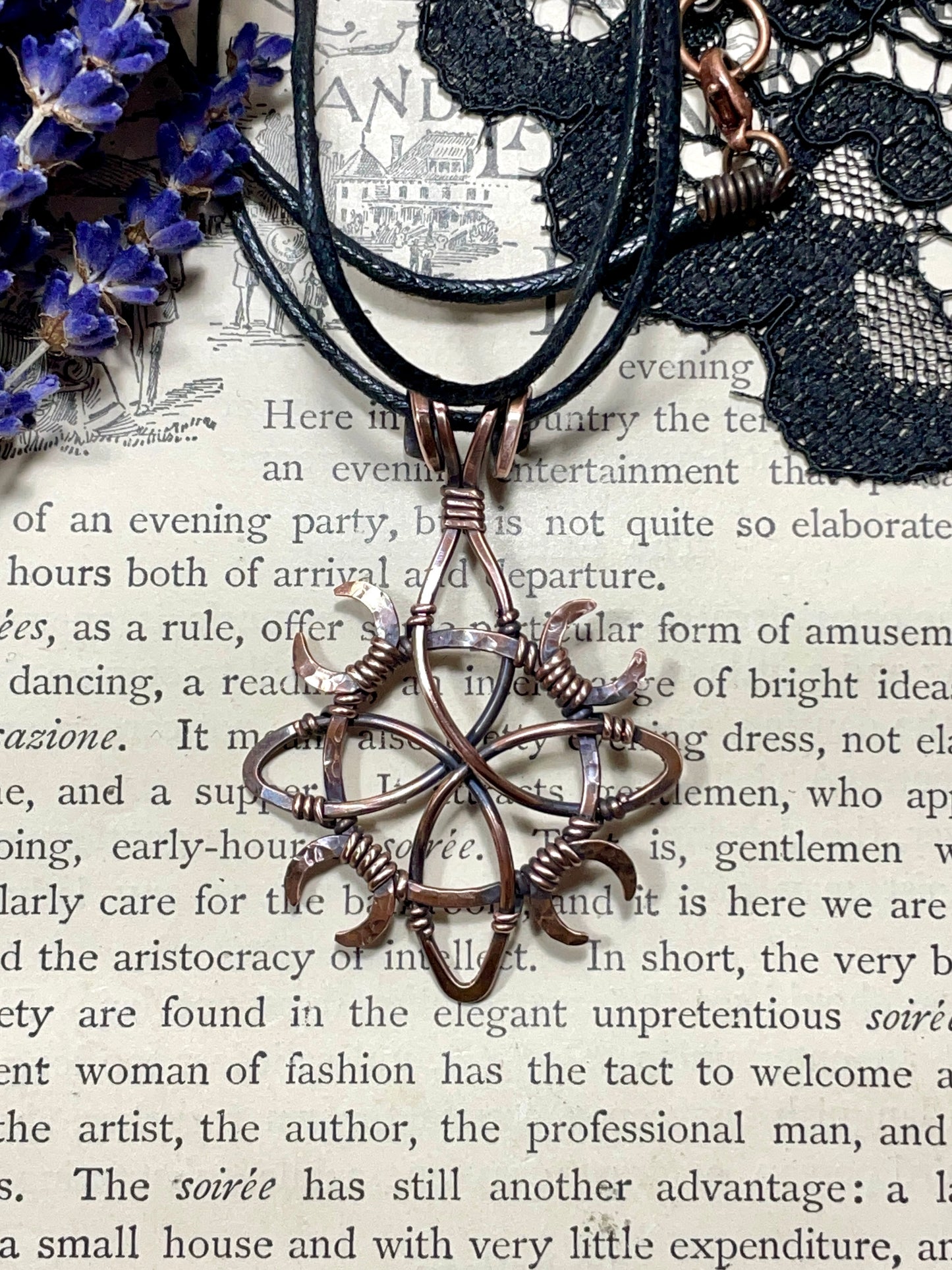 Witches Knot Pendant in Antiqued Copper (#2)