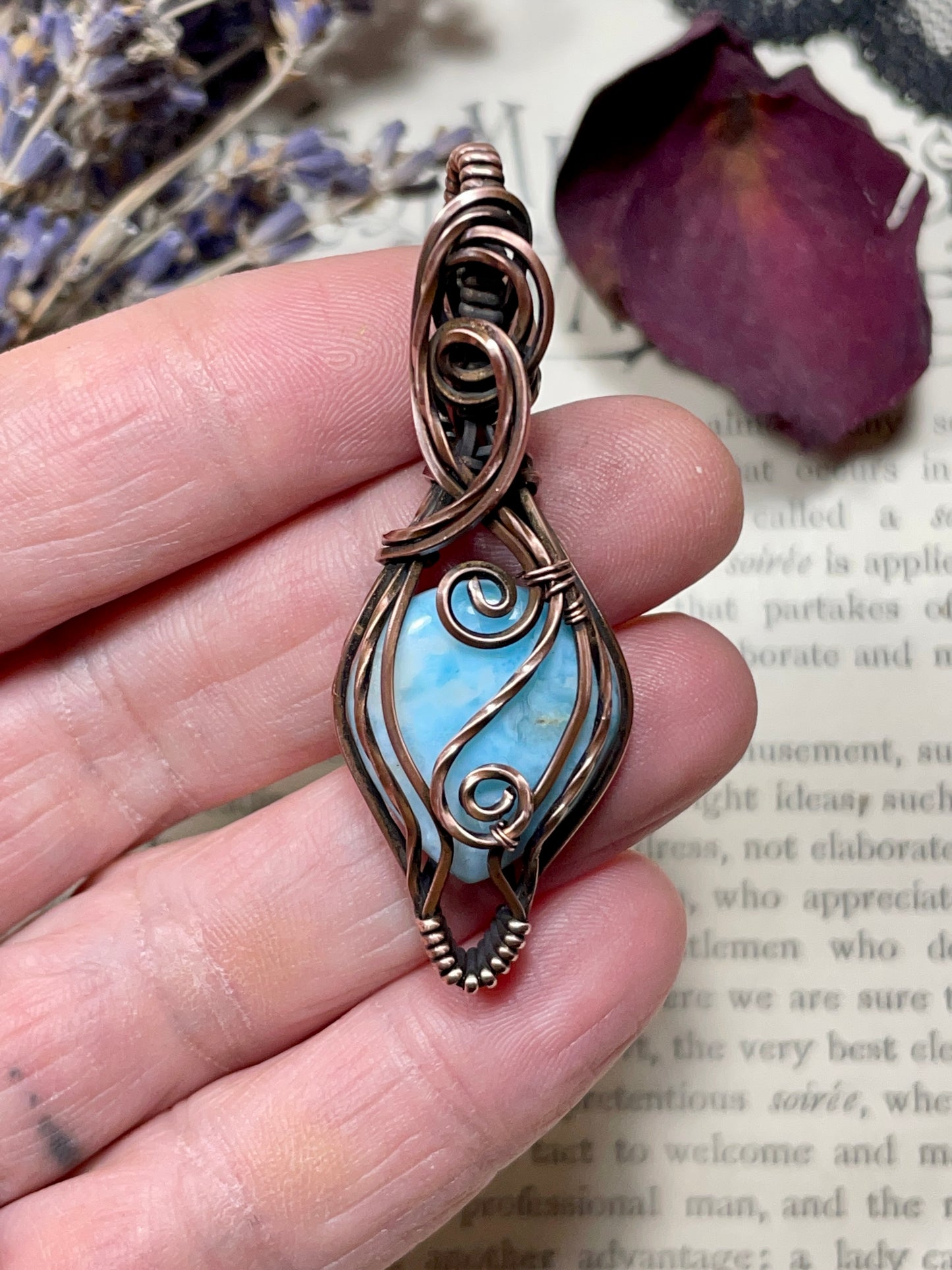Larimar Pendant in Copper