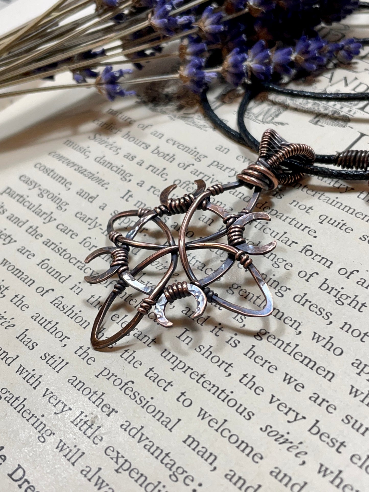 Witches Knot Pendant in Antiqued Copper (#3)