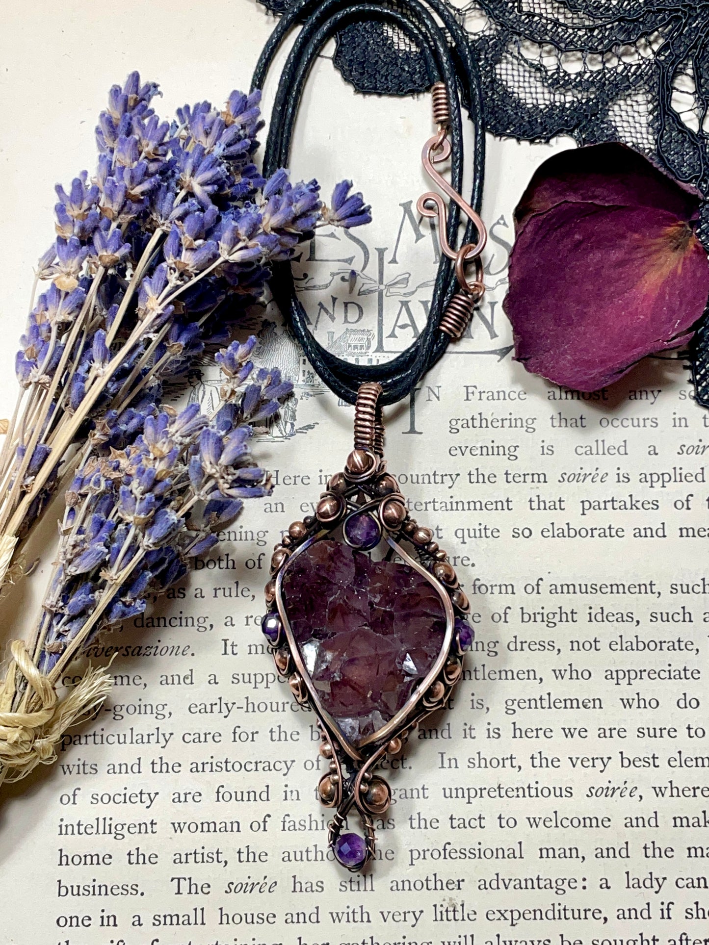 Amethyst (Thunder Bay, Ontario Amethyst Cluster) in Copper