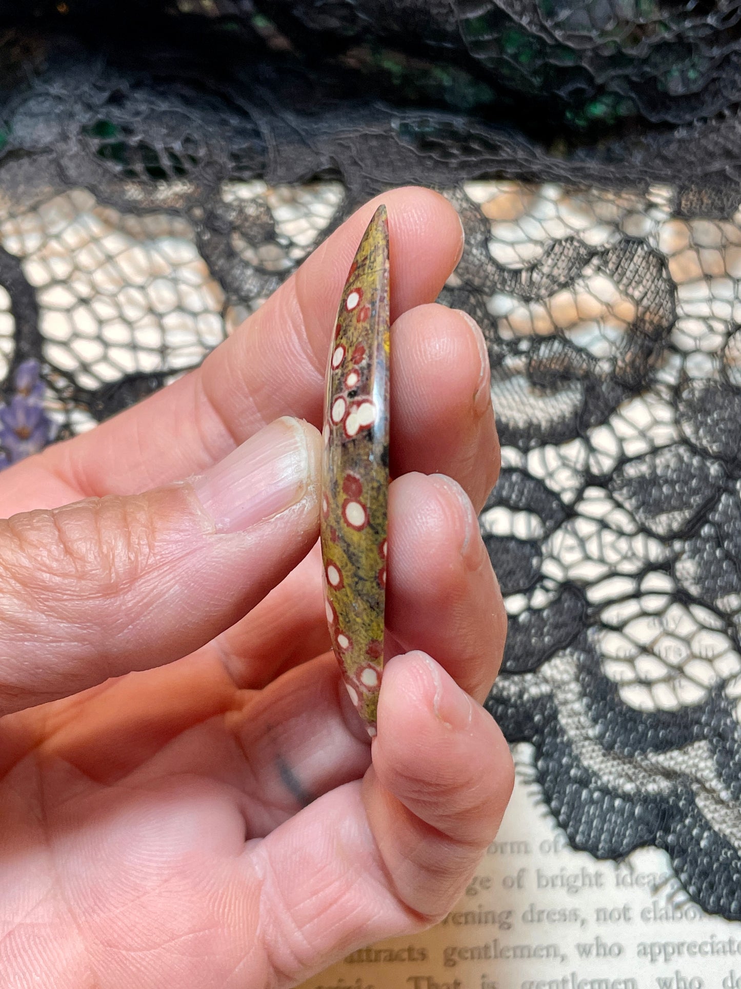 Jasper (Guadalupe Poppy Jasper) Cabochon