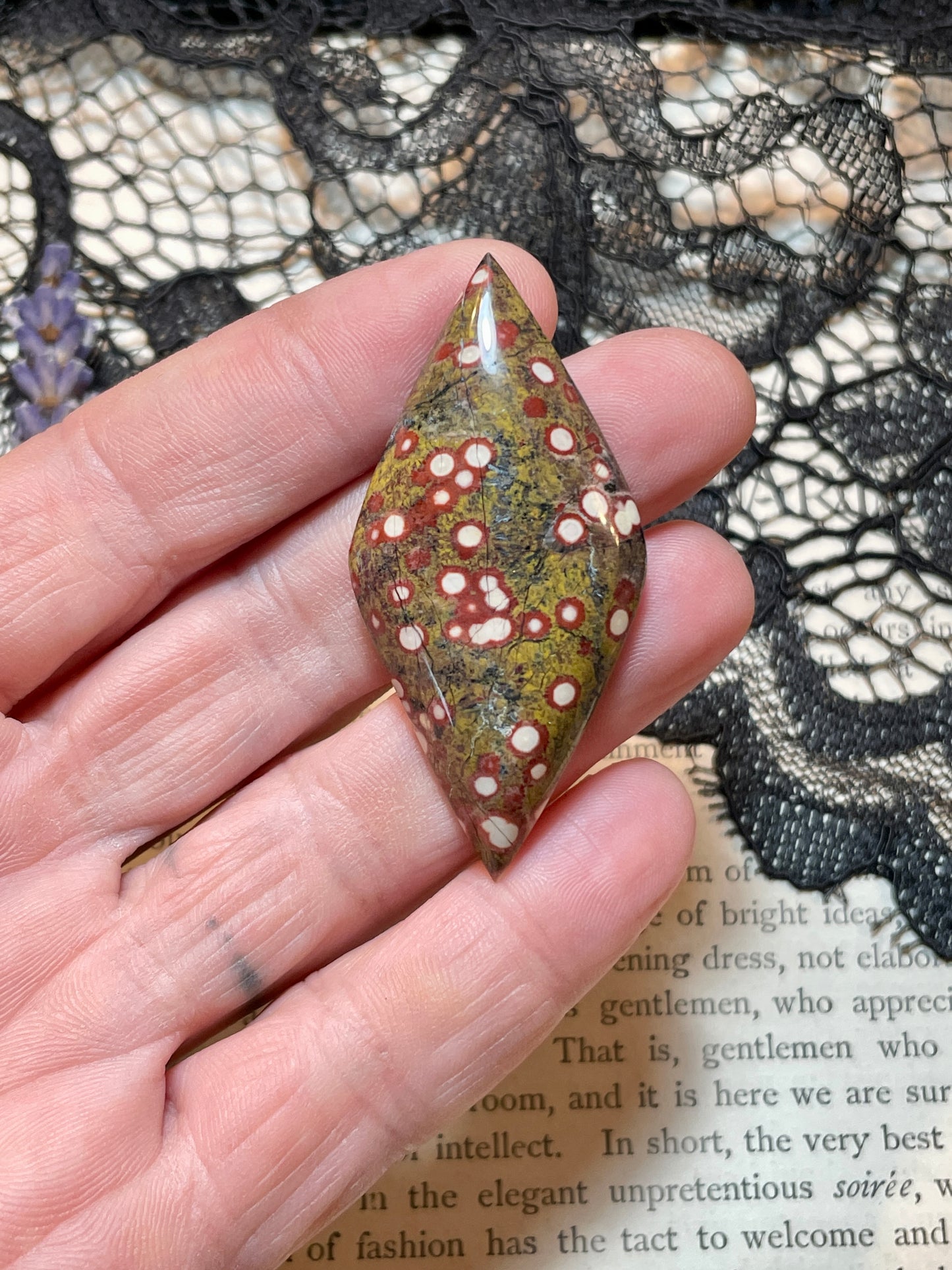 Jasper (Guadalupe Poppy Jasper) Cabochon