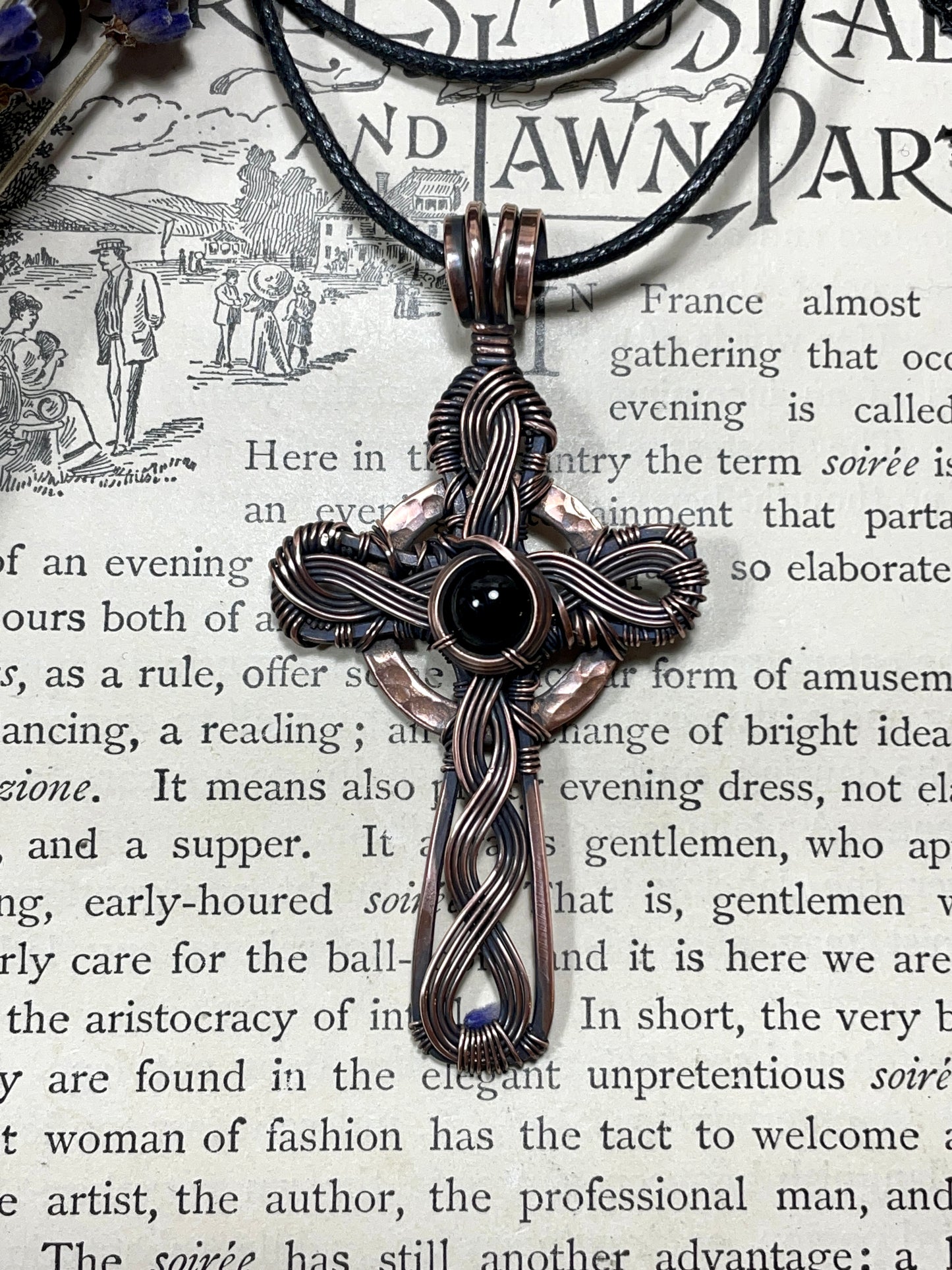 Onyx Celtic Cross Pendant
