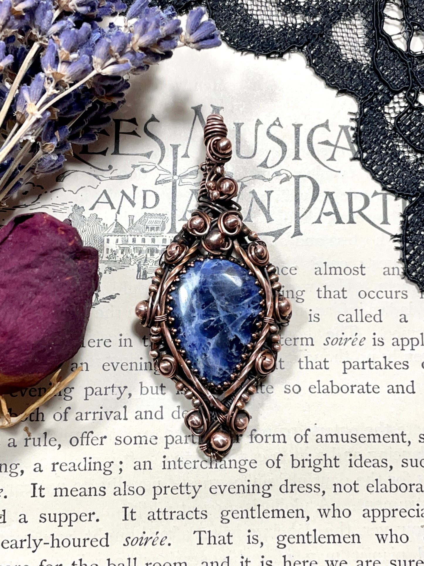 Sodalite Pendant in Copper
