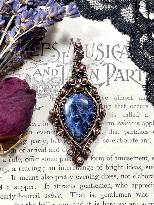 Sodalite Pendant in Copper