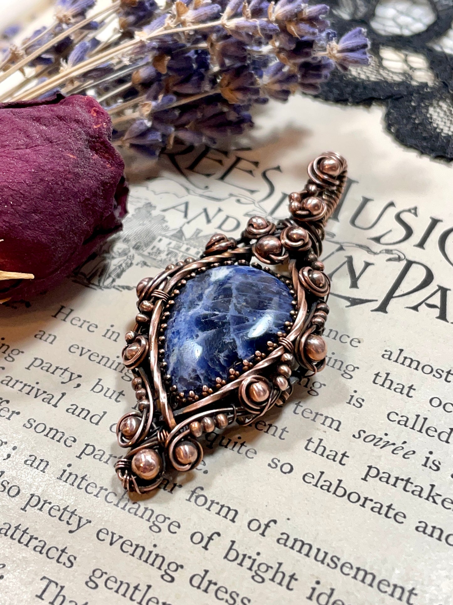 Sodalite Pendant in Copper