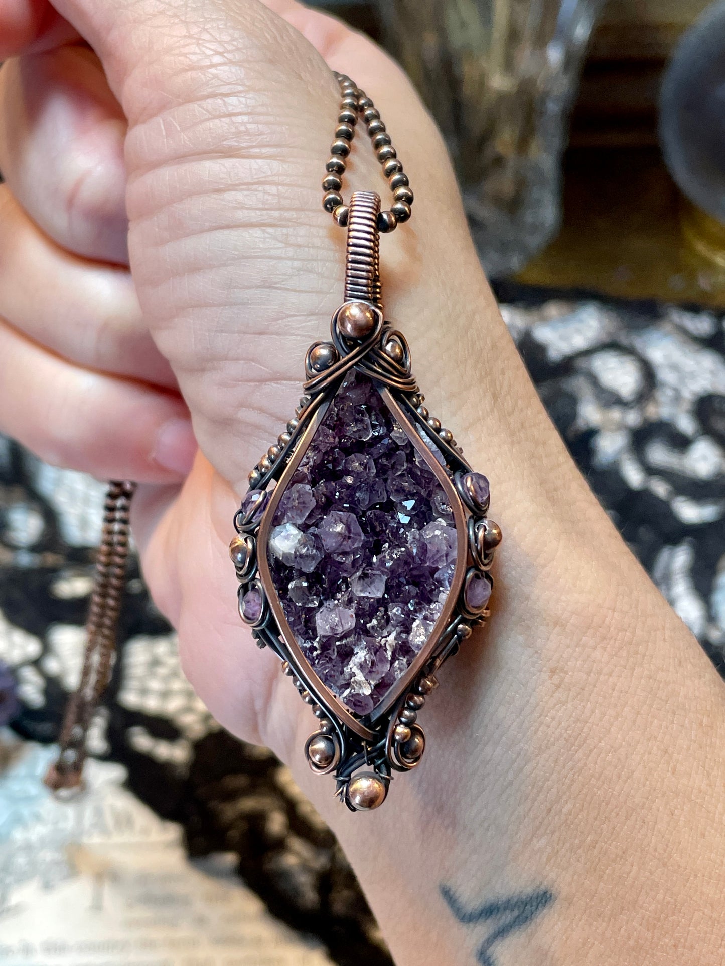 Amethyst (Thunder Bay, Ontario Amethyst Cluster) in Copper