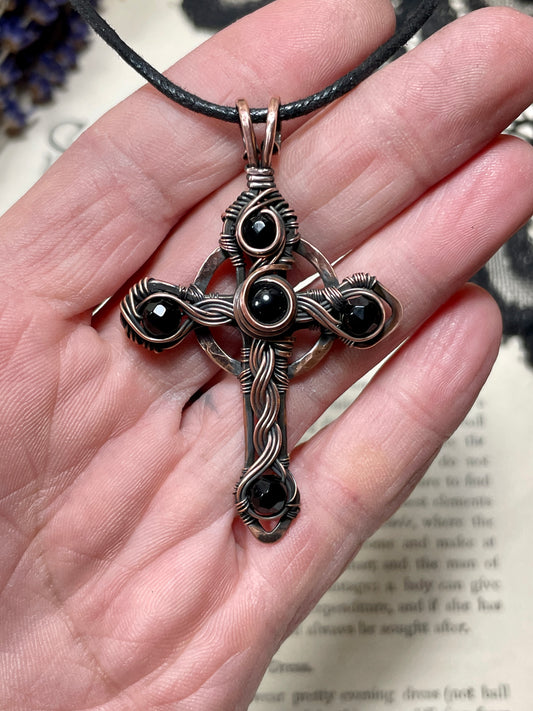 Onyx Celtic Cross Pendant