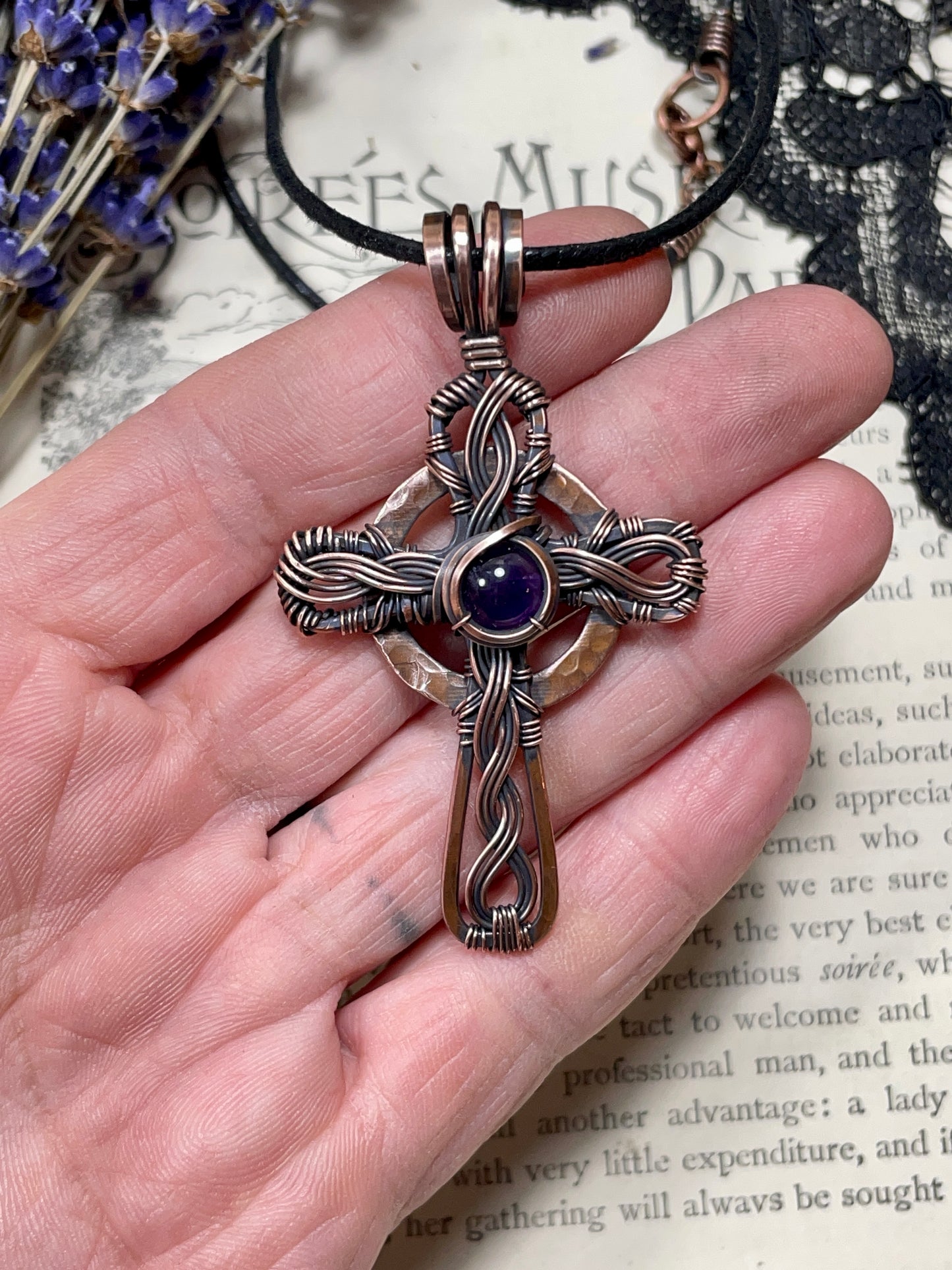 Amethyst Celtic Cross Pendant