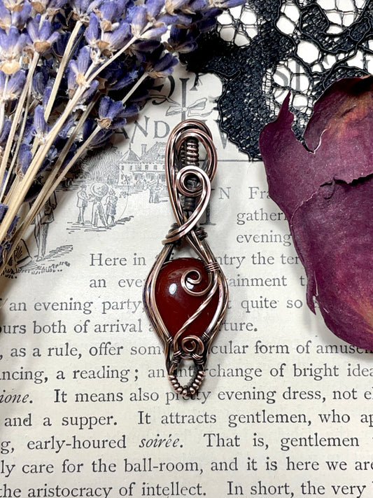 Carnelian Pendant in Copper