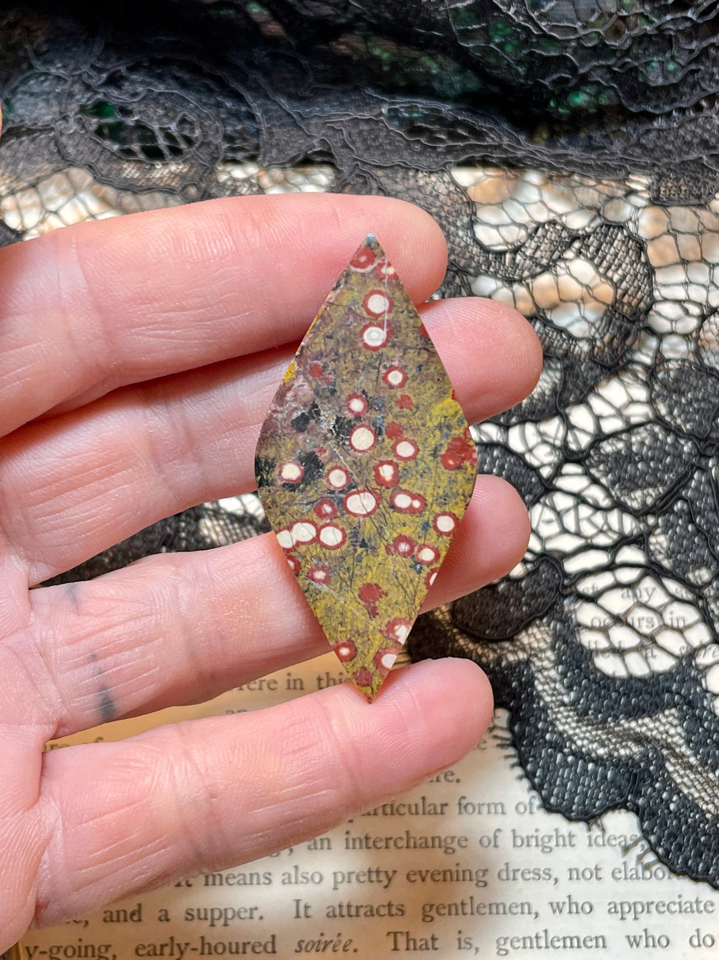 Jasper (Guadalupe Poppy Jasper) Cabochon