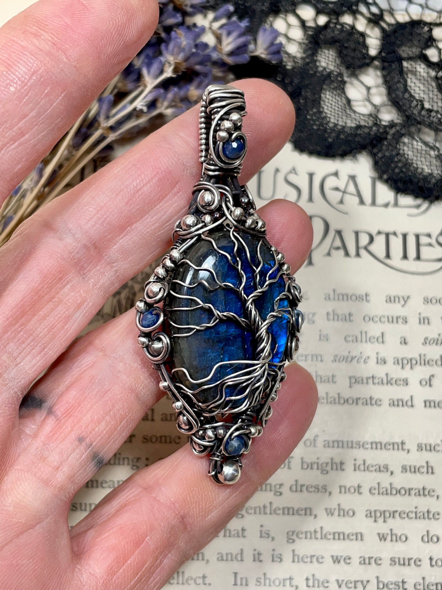 Labradorite Tree of Life Pendant in Sterling Silver