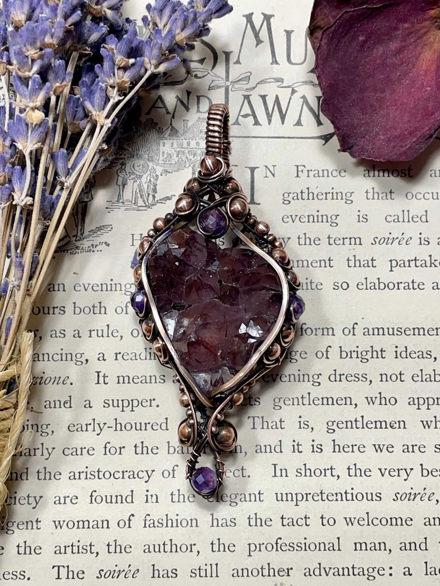 Amethyst (Thunder Bay, Ontario Amethyst Cluster) in Copper