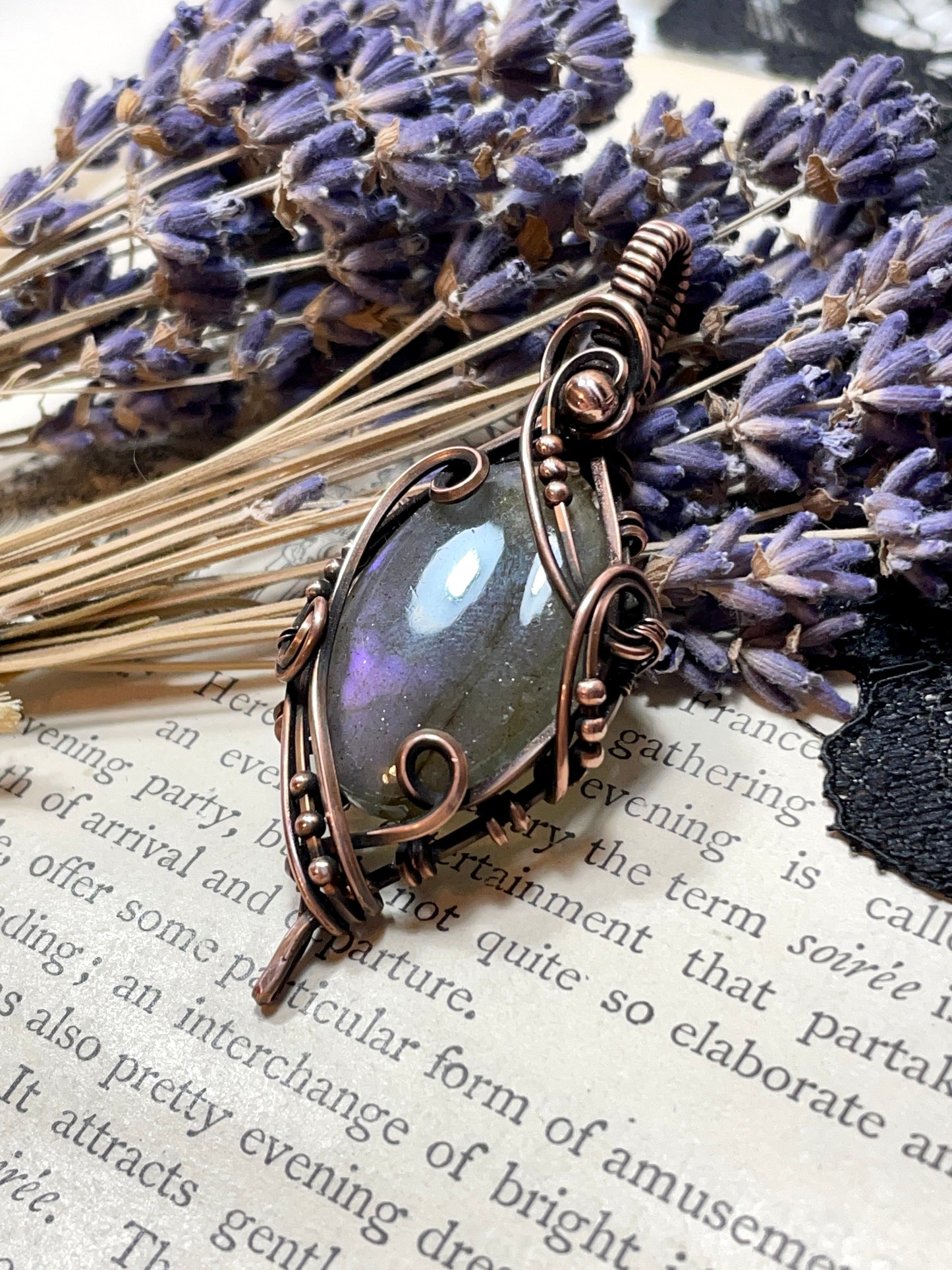 Labradorite Pendant in Copper