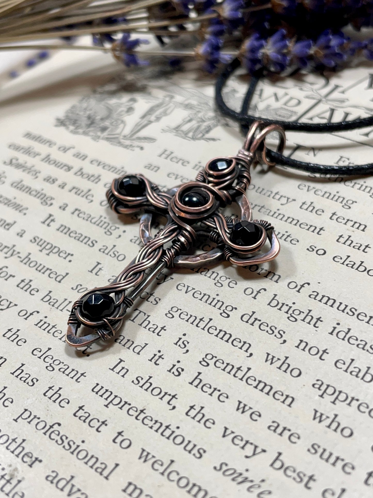 Onyx Celtic Cross Pendant