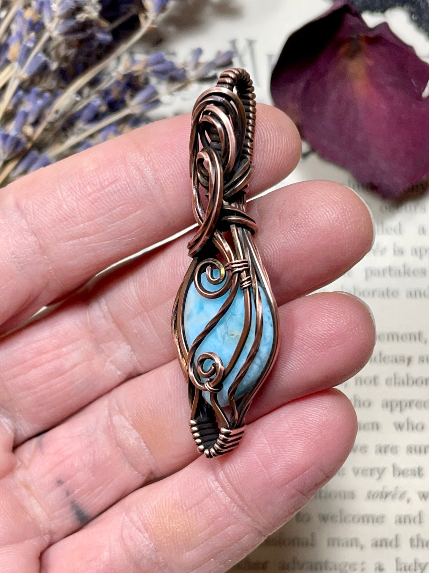 Larimar Pendant in Copper