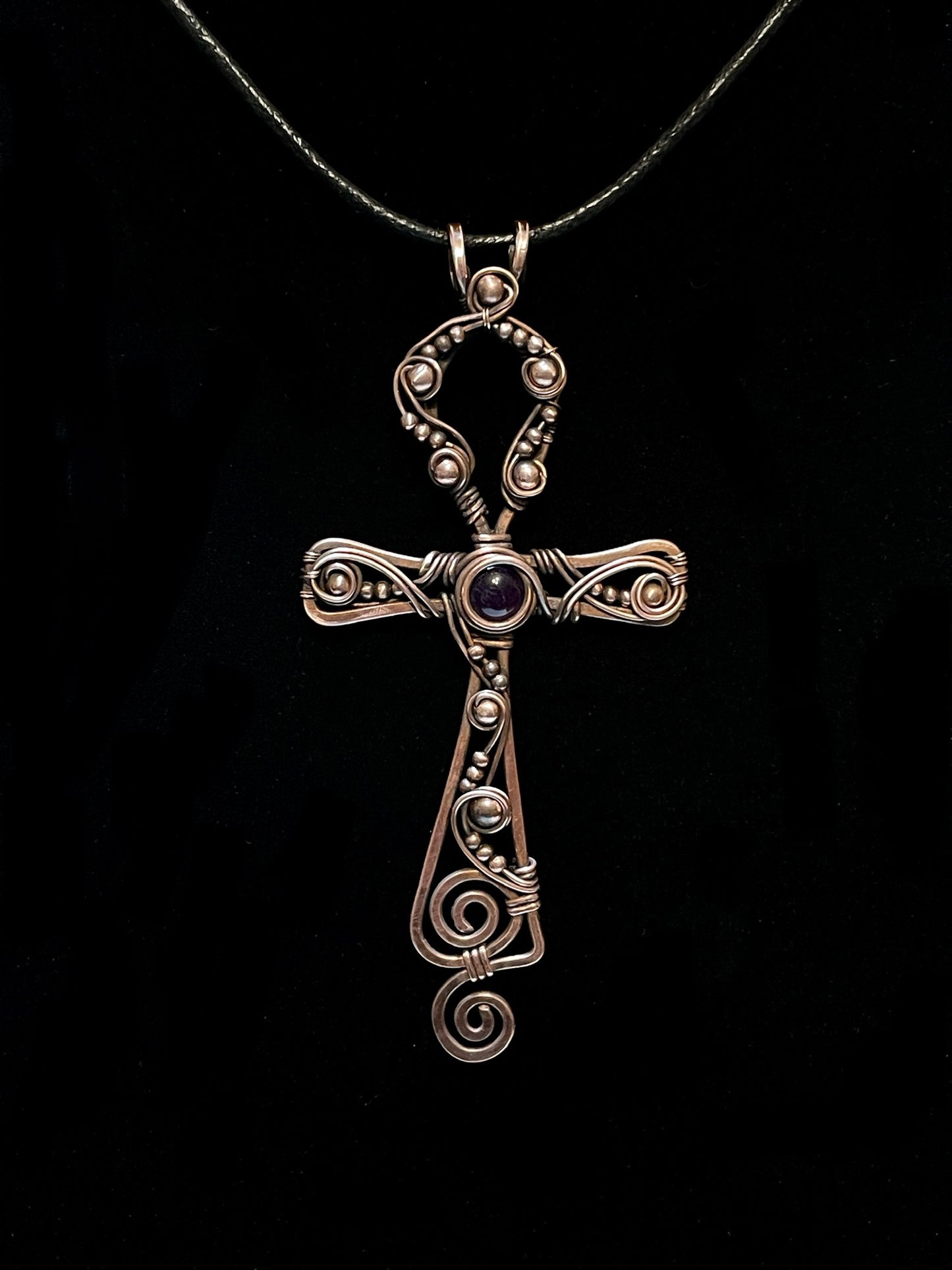 Amethyst Ankh Pendant