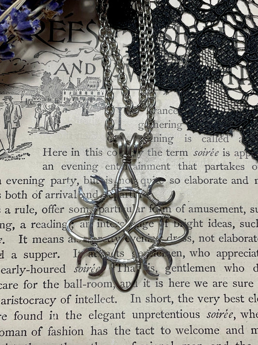 Witches Knot Pendant in Stainless Steel