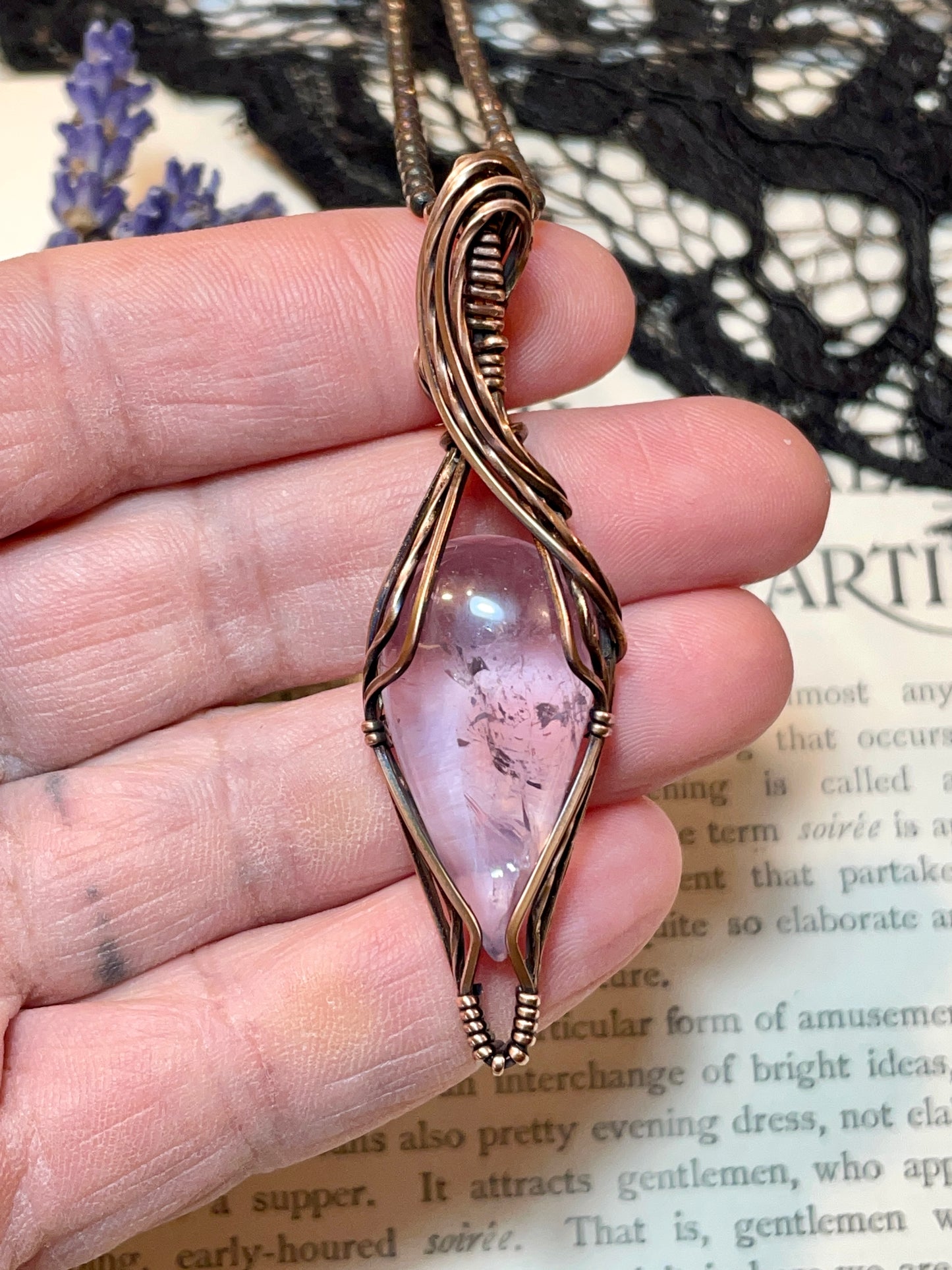 Amethyst Pendant in Copper