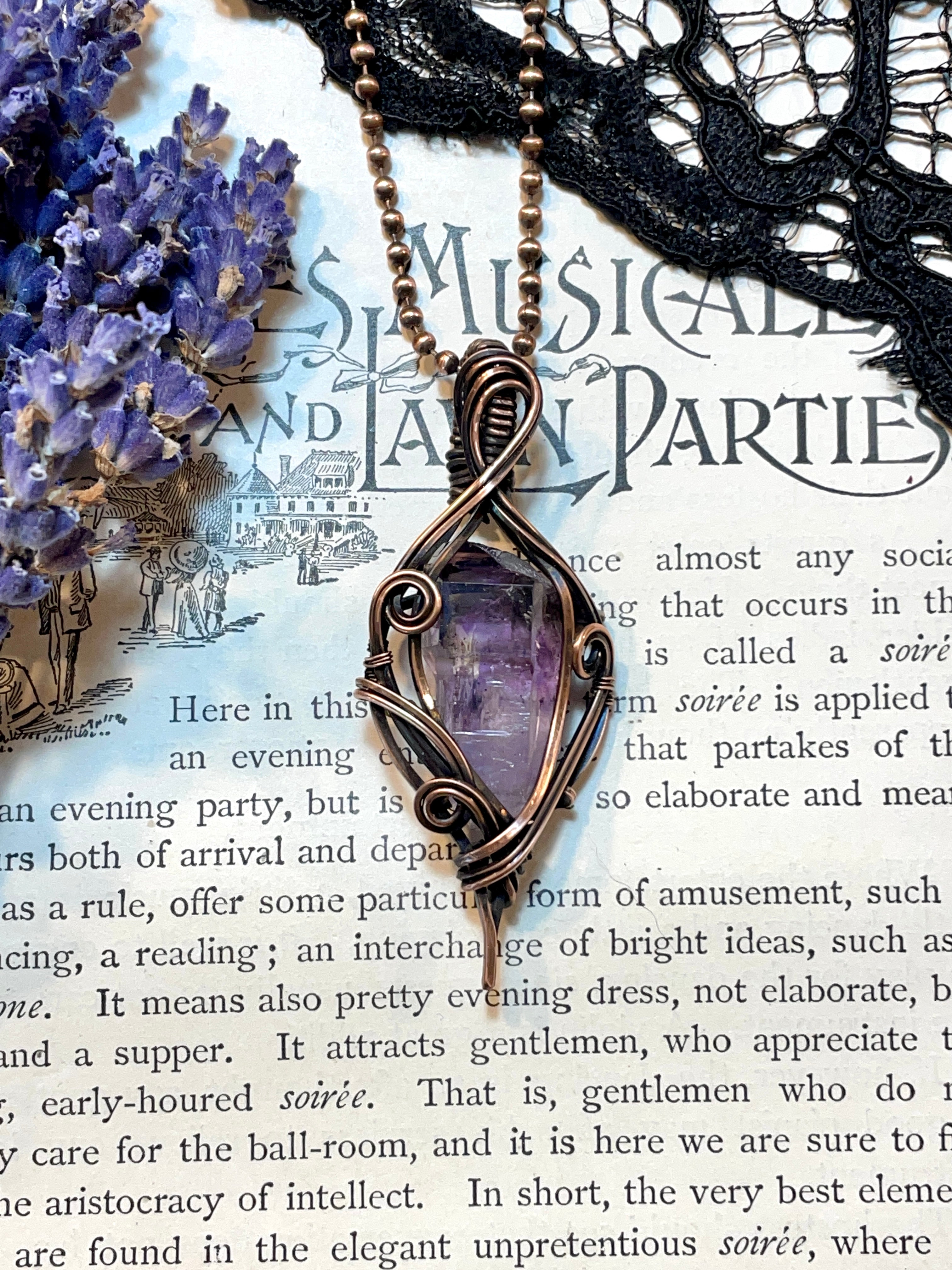 Amethyst crystal necklace store