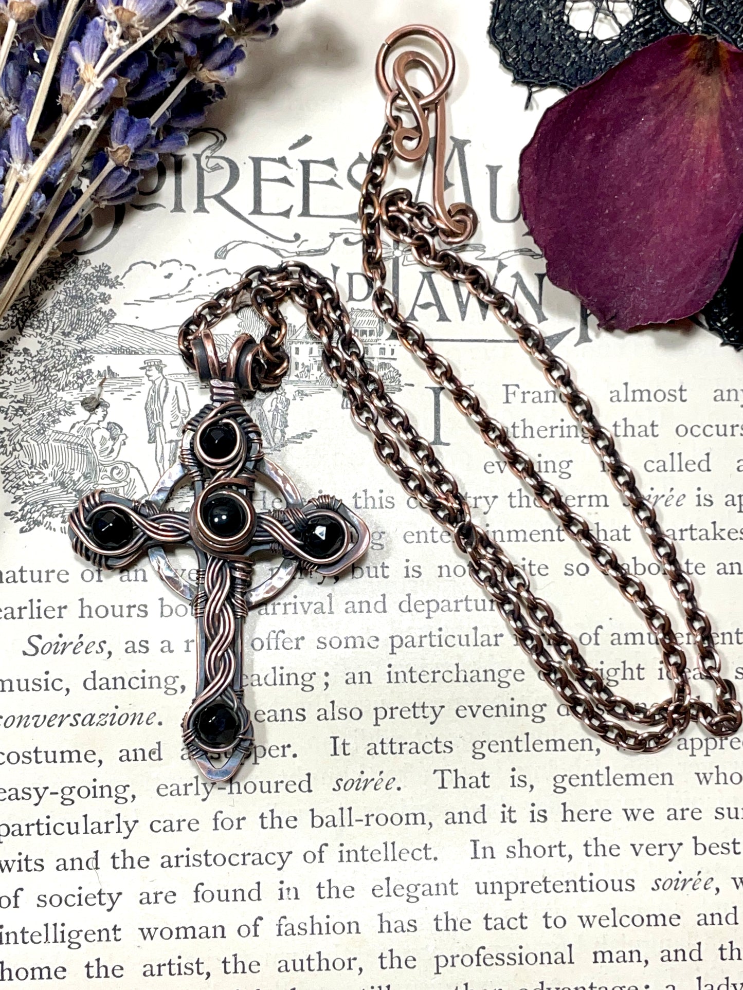 Onyx Celtic Cross Pendant