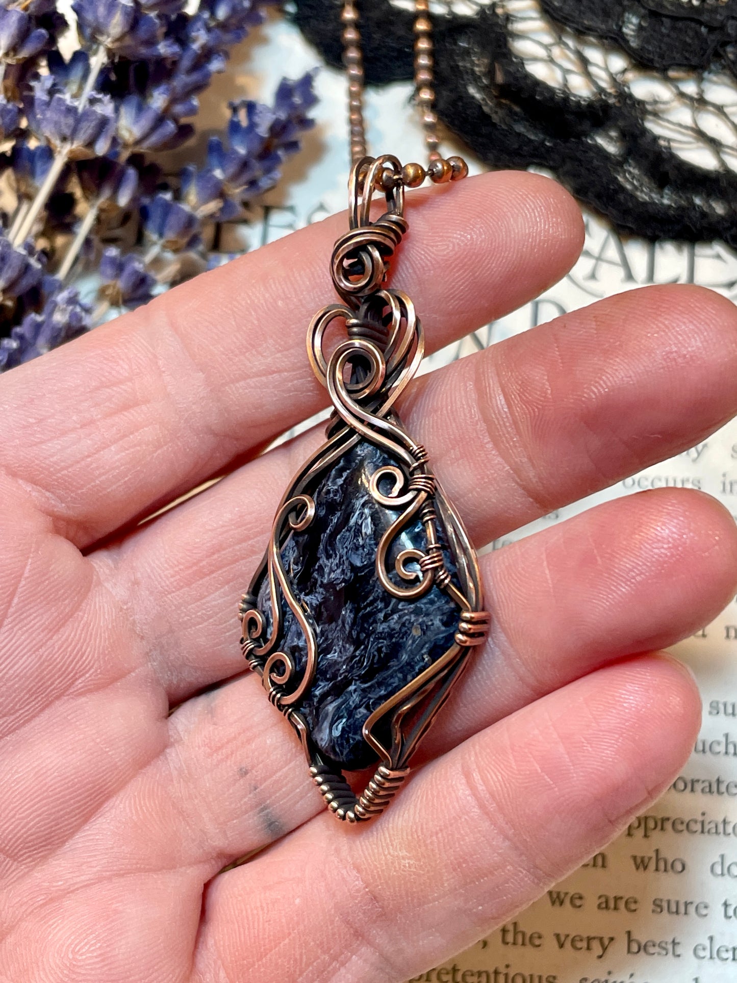 Pietersite Pendant in Copper