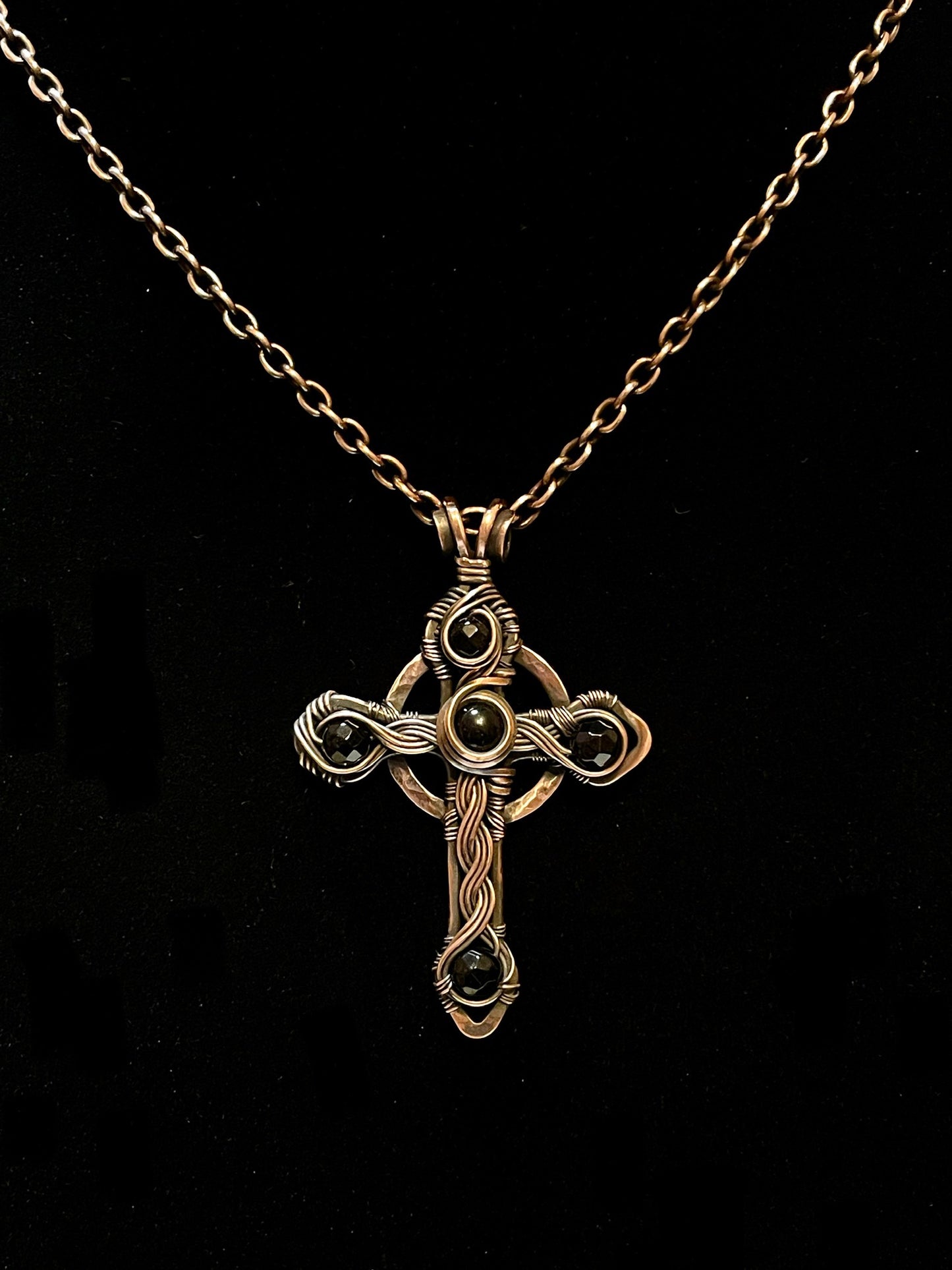 Onyx Celtic Cross Pendant