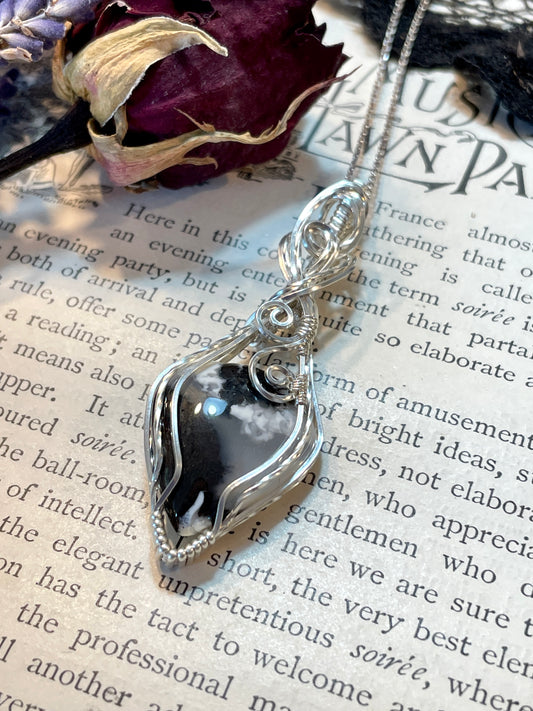 Merlinite Pendant in Sterling Silver