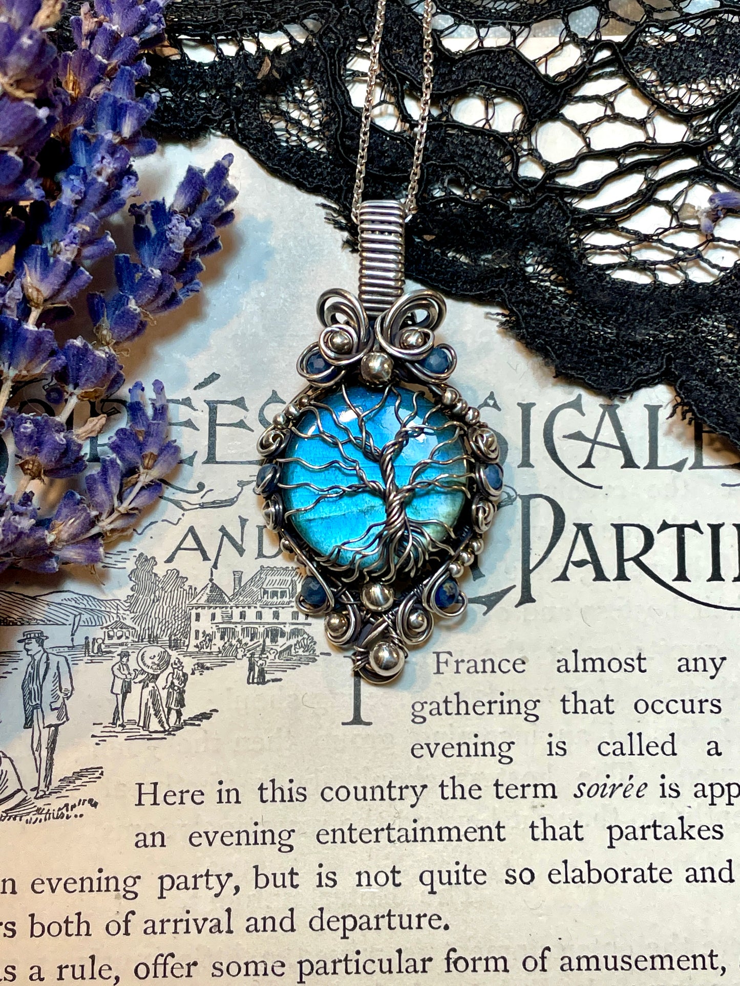 Labradorite Tree of Life Pendant in Sterling Silver