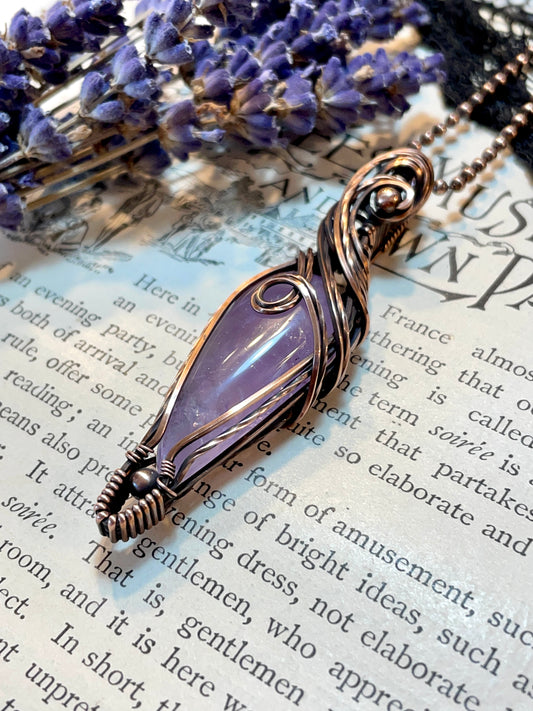 Amethyst Pendant in Copper