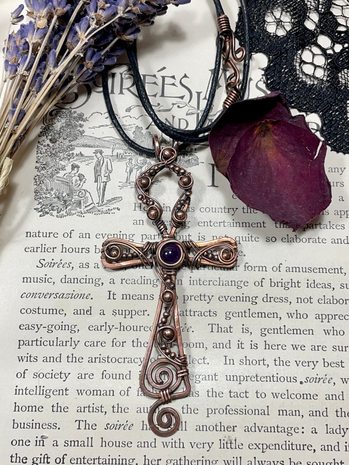 Amethyst Ankh Pendant